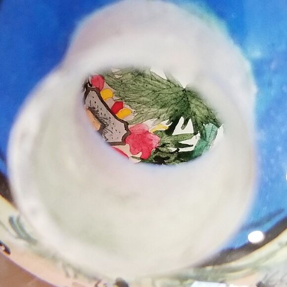 Chinese Reverse painted panda scene paperweight with wood base vintage rare - Picture 9 of 9